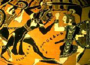 Detail from an Athenian black-figure clay vase, about 550 BC. Boston, Museum of Fine Arts 98.916.